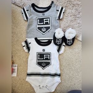 Reebok LA Kings Hockey Baby Onesie Bundle! 3-6 Months